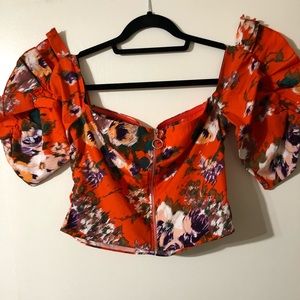 Floral Pattern Orange Top